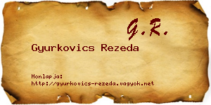 Gyurkovics Rezeda névjegykártya